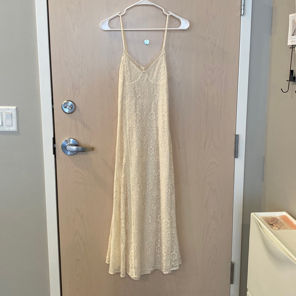 Zara ivory lace midi maxi dress